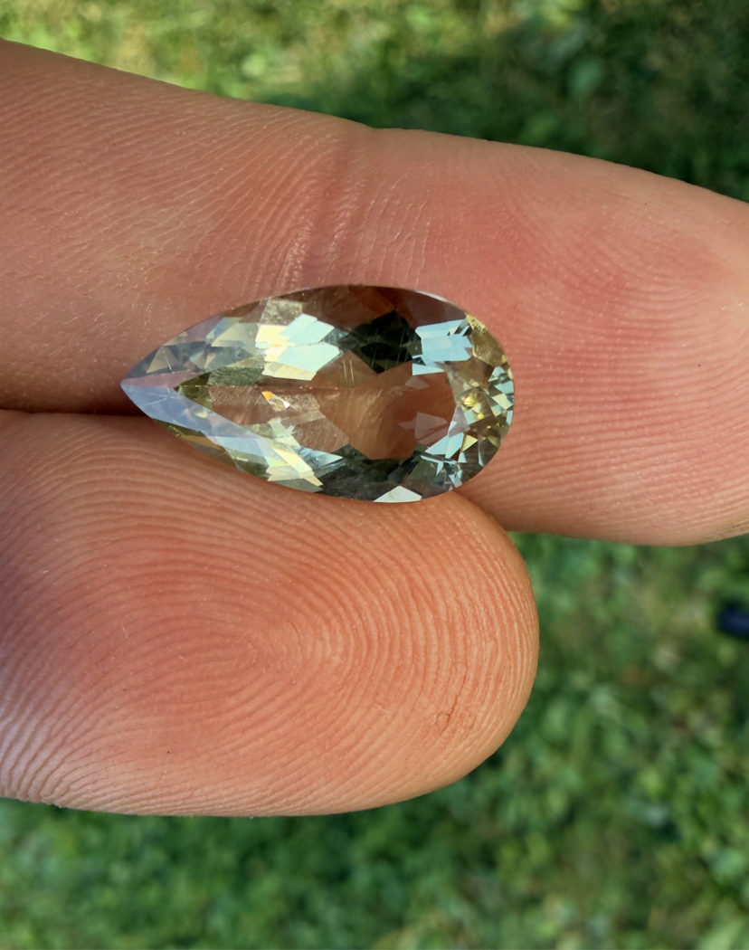 Гелиодор, груша, 4,52 ct — AA-120, фото 1