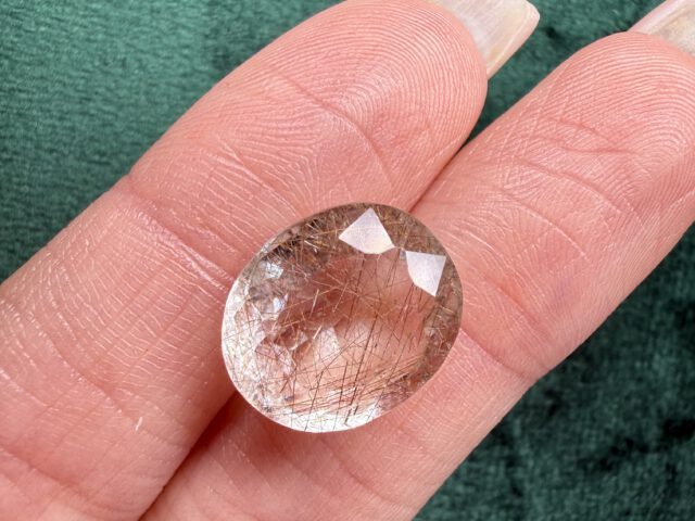 Кварц волосатик Бразилия, овал, 8,05 ct — AA-177, фото 1