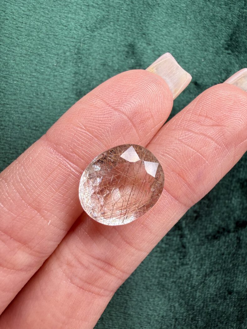 Кварц волосатик Бразилия, овал, 8,05 ct — AA-177, фото 1