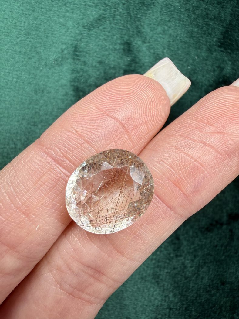 Кварц волосатик Бразилия, овал, 8,05 ct — AA-177, фото 2