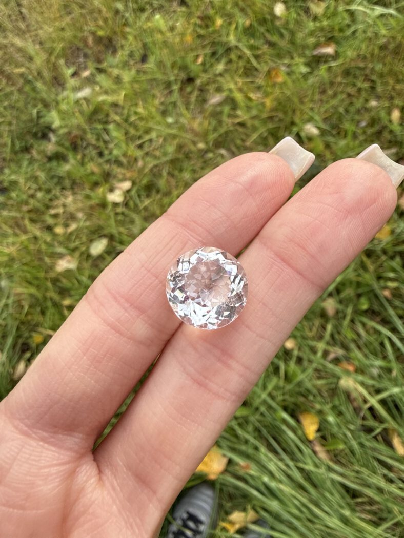 Поллуцит, круг, 8,14 ct — AA-12, фото 1