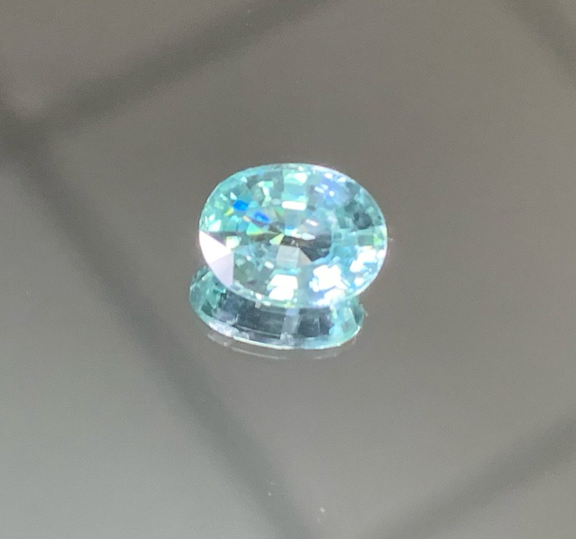 Циркон зеленовато-голубой, овал, 3,20 ct — AA-32, фото 3