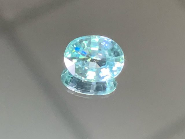 Циркон зеленовато-голубой, овал, 3,20 ct — AA-32, фото 3