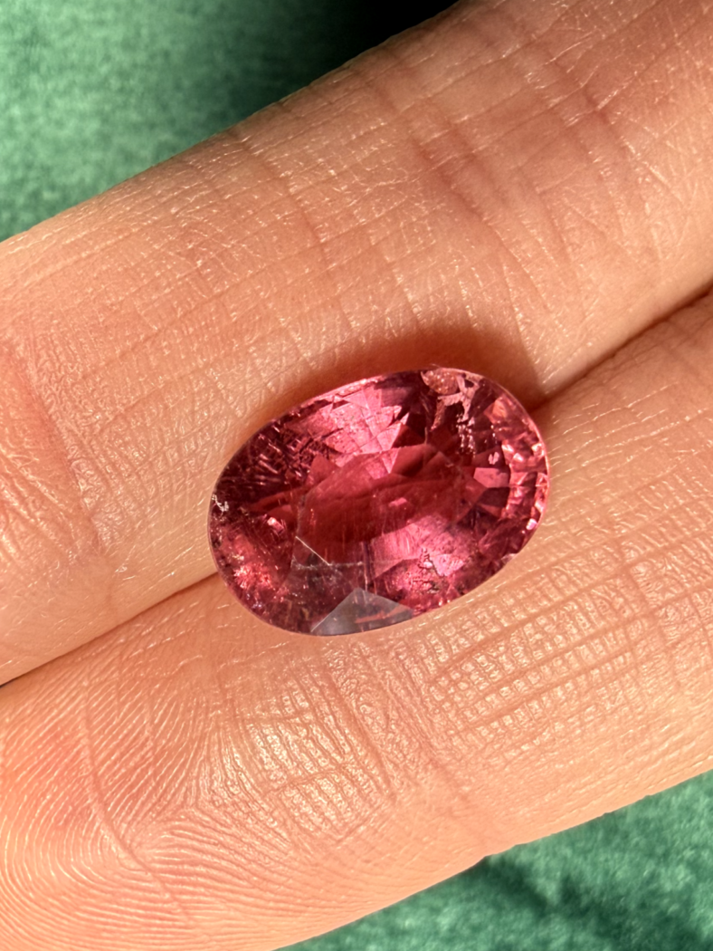 Турмалин Малханский рубеллит (розовый), овал, 5,38 ct — AA-41, фото 3